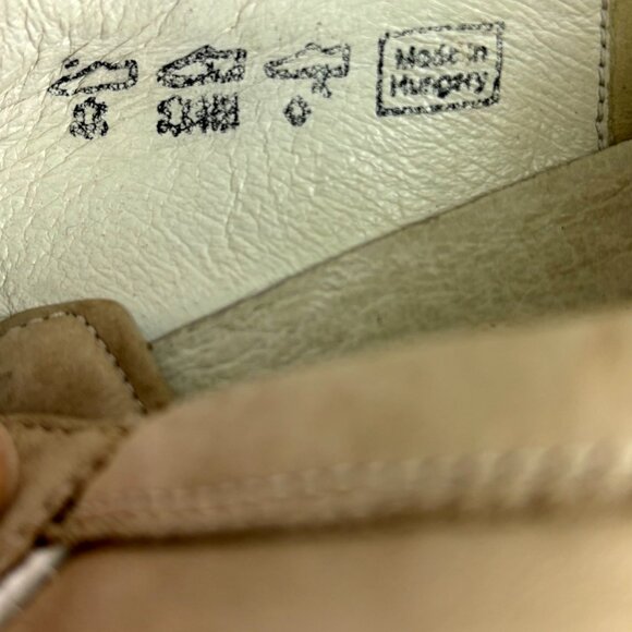 Waldläufer Taupe Leather Sneakers Comfort Wide Fit Sz. 6.5 - Picture 9 of 11